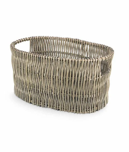 Log Basket Oval Grey